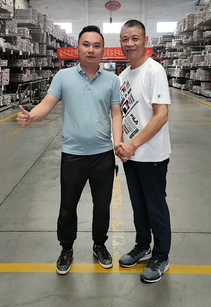 熱烈歡迎聚佳/冠發不銹鋼陳偉鎮總經理蒞臨喜有沃參觀指導